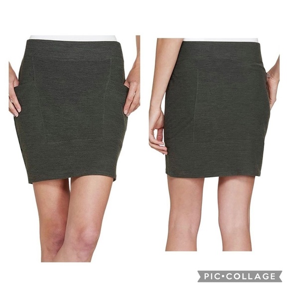 TOAD & CO Women’s Gray Marled INTERMOSSO Skirt Three Pockets Pull On Size Small - Picture 1 of 7